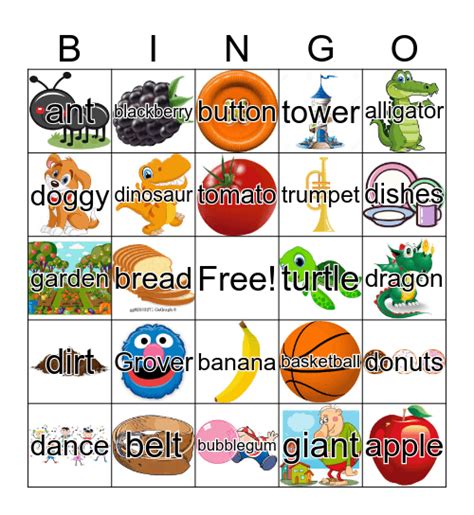 Sesame Street Bingo Bingo Card