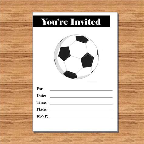 Soccer Party Invitation Blank Printable By Lexiekinprints Soccer