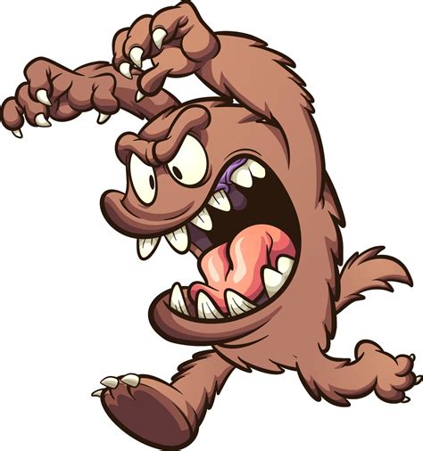 Brown Cartoon Monster 2047085 Vector Art At Vecteezy