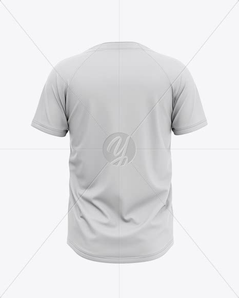 Download Men's Two-Buttons Baseball Jersey Mockup - Back View Of ...