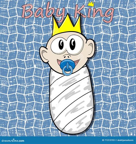 Baby King Illustration Stock Vector Illustration Of Gray 71313193