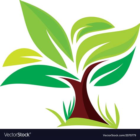 Green Tree Logo Royalty Free Vector Image Vectorstock