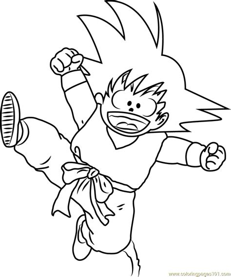 Kid Goku Coloring Page For Kids Free Goku Printable Coloring Pages