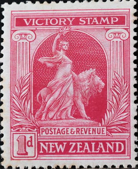 New Zealand 293 1920 Victory Stamps Poster Retro Vintage Poster Art