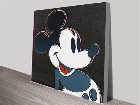 Mickey Mouse By Andy Warhol Iconic Pop Art Wall Canvas