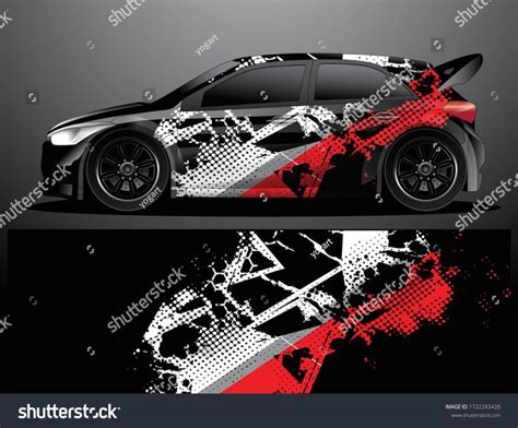 Buvu tapete de vinil dungi verticale înguste cremoase. Rallye-Auto-decal-grafische Wrackvektor, abstrakter ...