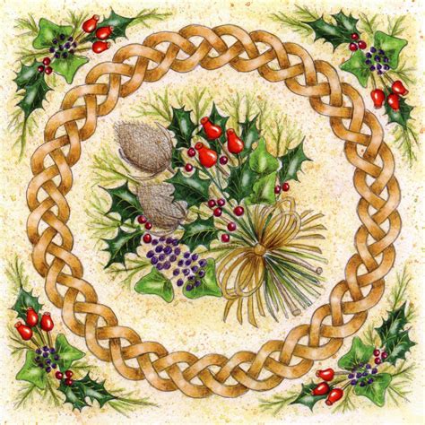 Let's keep this tradition alive by sending christmas cards to. Celtic Bouquet Christmas Card