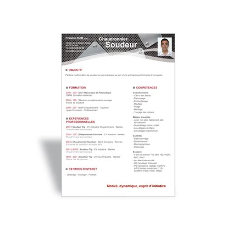 Maybe you would like to learn more about one of these? Télécharger modèle Word soudeur chaudronnier. Exemple de CV.