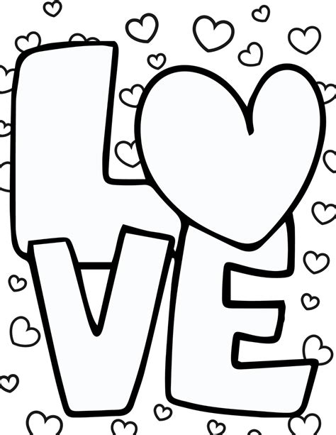 Free Printable Love Coloring Pages For Kids And Adults