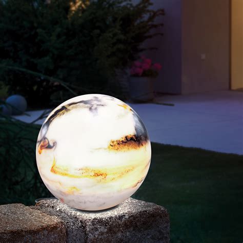 Store category sign up now ! Solarkugel 26 cm Mamorstein Optik Solarleuchte Garten Deko ...