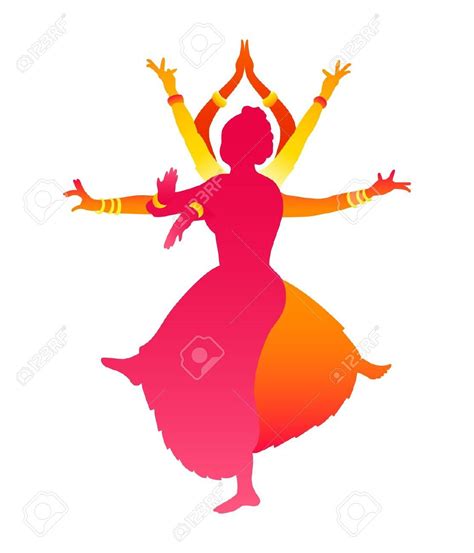 Colorful Classic Indian Female Dance Bharatanatyam Dance Paintings