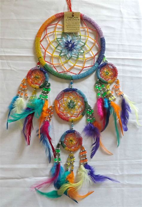 Native American Dream Catcher~17cm Dia~sparkle Beads~star Design~ideal