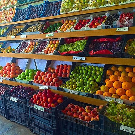 Shopping Time🍏🍑🍍🍓🍋 Fresh Fruits Display Colors Healthy Lebanese