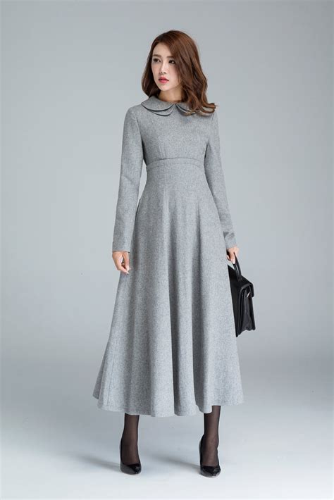 Long Sleeve Wool Dress 1613 Xiaolizi