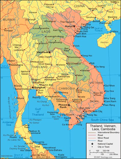 Carte De La Thaïlande Avec Les Villes