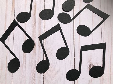 On Sale Music Notes Die Cut Outs From Card Stock Party Cut Etsy