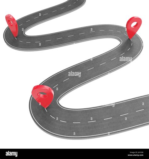 Road Infographic With Pin Pointer Navigation Concept With Pin Pointer