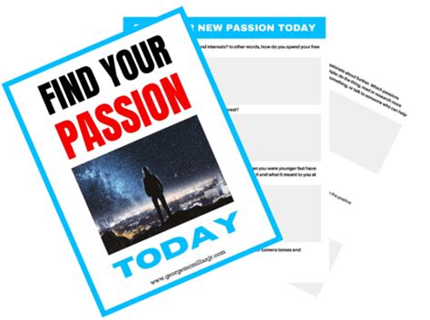 Find Your Passion Worksheet George Mcmillan Jr