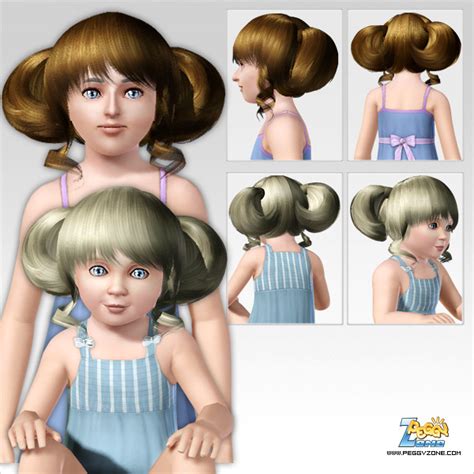 Double Wrap Tail Hairstyle Id 656 By Peggy Zone Sims 3 Hairs