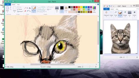 Amazing Microsoft Paint Speed Art Cat Youtube