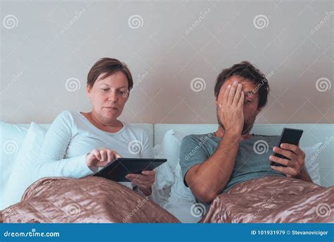 bored couple husband and wife in bedroom stock image image of female girlfriend 101931979