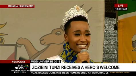 A Heros Welcome For Miss Universe 2019 Zozibini Tunzi Youtube