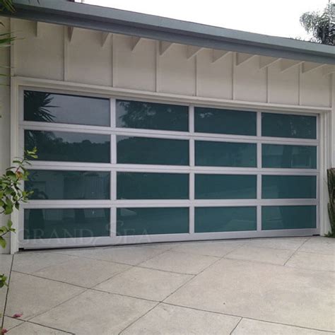 Modern Electric Overhead White Color Anodized Aluminum Garage Doors