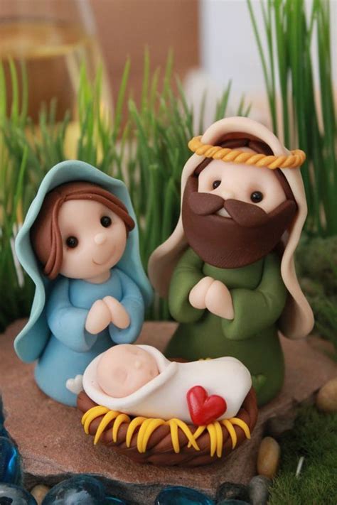 Miniature Nativity Set Polymer Clay Nativity By Gnomewoods Christmas