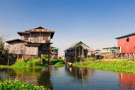 Myanmar Landscape Inle Lake Village Stock Image Image Of Fresh