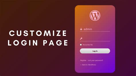 How To Customize WordPress Login Page Without HTML CSS