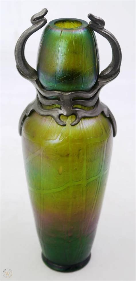 Loetz Crete Pampas Art Nouveau Art Glass Vase Circa 1910 Art Nouveau Glass Company Pampas