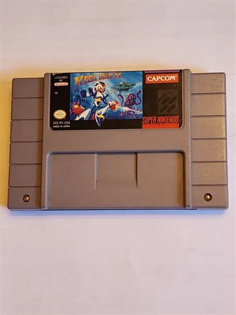 Vintage Mega Man X Super Nintendo Snes Authentic Game 1993 Capcom