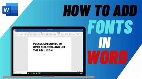 How To Add New Fonts To Microsoft Word Quick And Easy Youtube