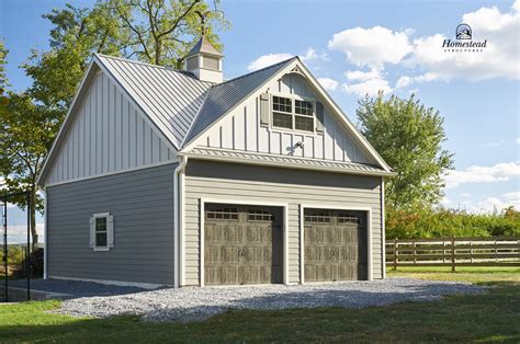 Garage Designs And Prices 2 Car And 3 Car Garages Homestead Strucures