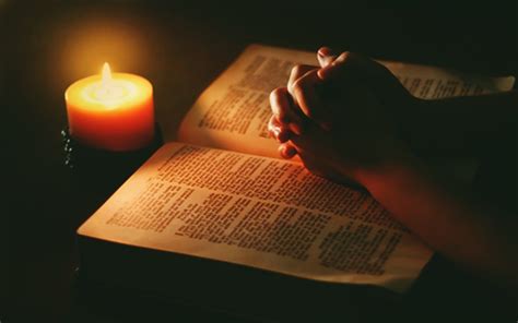 Holy Bible Prayer Candles Lights Praying Wallpapers Hd Desktop