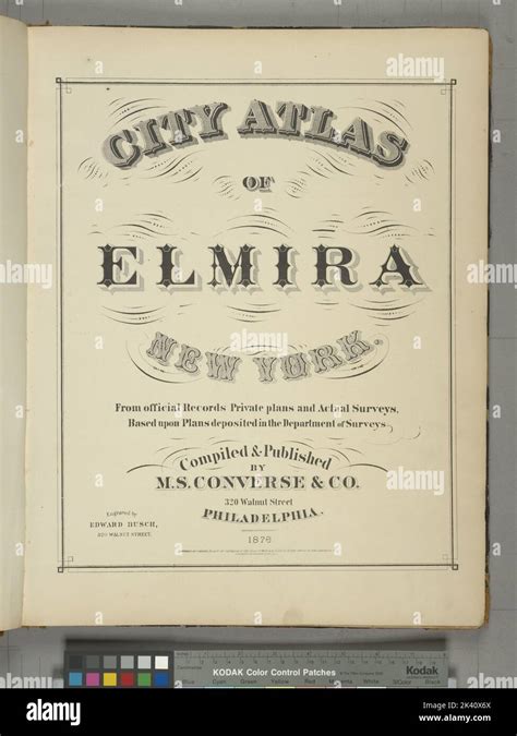 City Atlas Of Elmira New York Page Cartographic Atlases Maps 1876