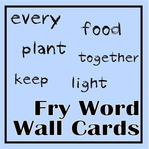 Fry Word Wall Cards The Curriculum Corner 123