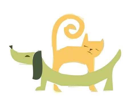 Cat And Dog Drawing Free Image Download