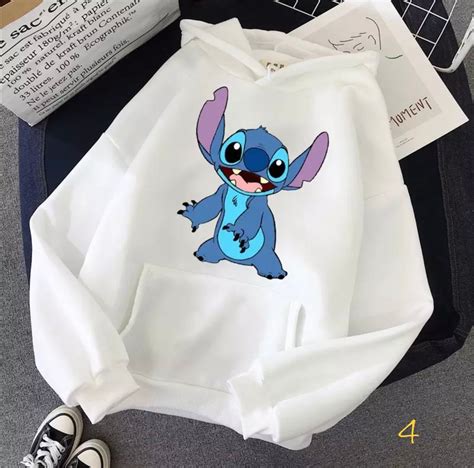 Disney Stitch Hoodies Women Pullovers Cute Casual Tops O Neck Etsy