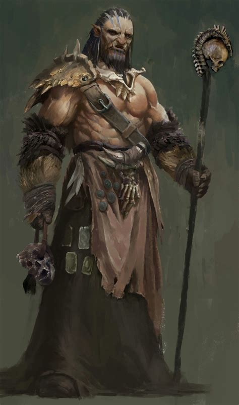 Rpg Half Orc Dnd Art Orc Warrior Fantasy Male