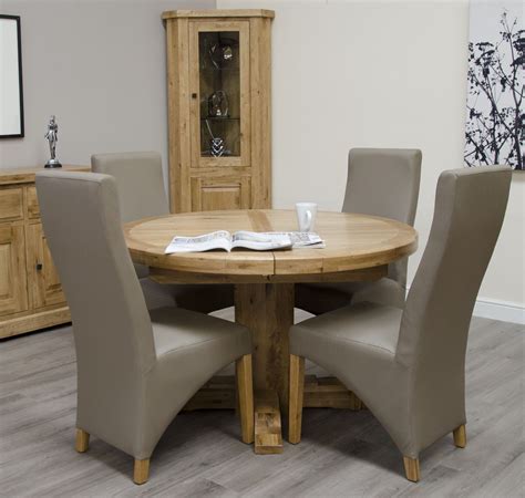 Homestyle Deluxe Oak Round Extending Dining Table Casamo Love Your Home