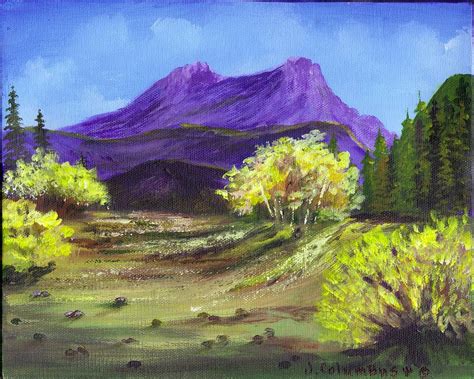 Purple Mountain Beauty Painting By Janna Columbus