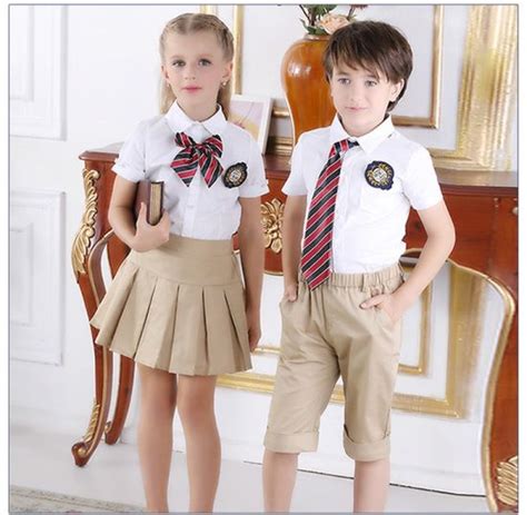 China Custom Made Summer Primary Student School Uniform Designs Shirt