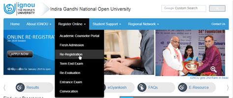 Complete the registration form available beginning friday, september 25. IGNOU Re-Registration 2020: Indira Gandhi National Open ...