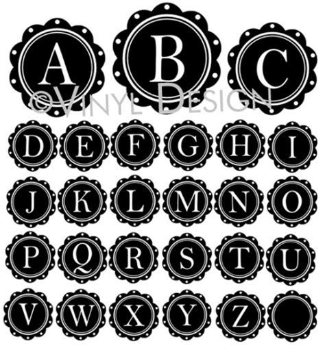 Circle Alphabet Monograms Vinyl For Glass Blocks Lds Enrichment