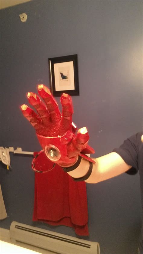 Remove the sticker from the adhesive part of the back of the light. Iron Man Mark 1 Repulsor Glove : 5 Steps - Instructables