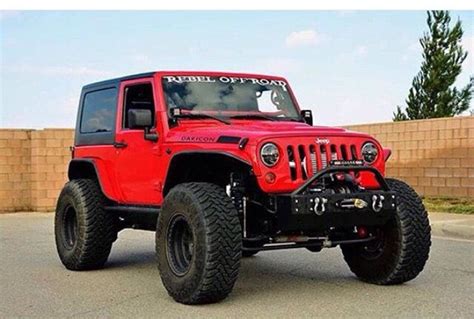 Red 2 Door Jeep Red Jeep Wrangler Two Door Jeep Wrangler Custom