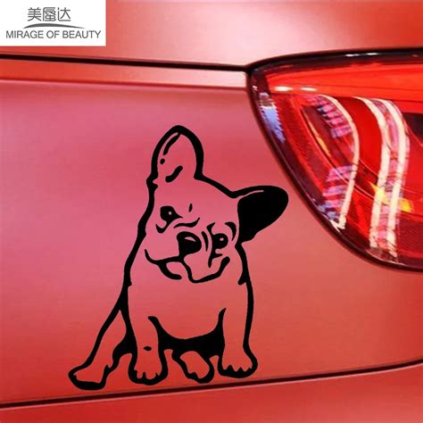 115cm127cm Cute Animal Car Sticker French Bulldog Dog Vinyl Decal