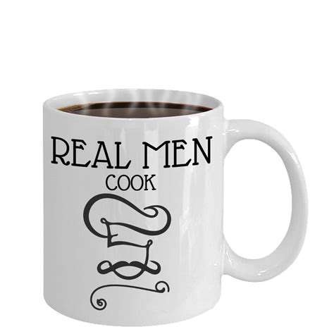 Limited Sale Real Men Cook Mug Coffee Cupcool Coffee Mugs For Etsy Uk
