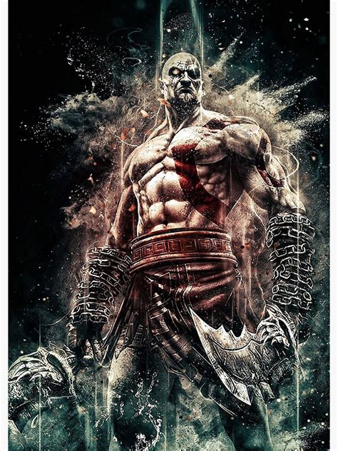 Angry Kratos Poster For Sale By Jonathanlibes Redbubble
